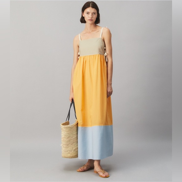 Tory Burch Dresses & Skirts - NWT Tory Burch Colorblock Tie-Shoulder Maxi Dress